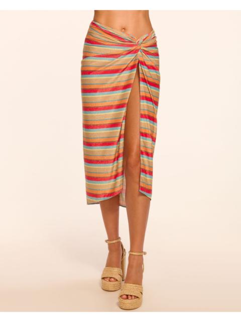 Xana Glitter Stripe Coverup Skirt