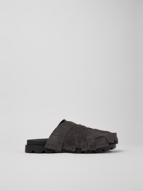 Gray Nubuck Sandal