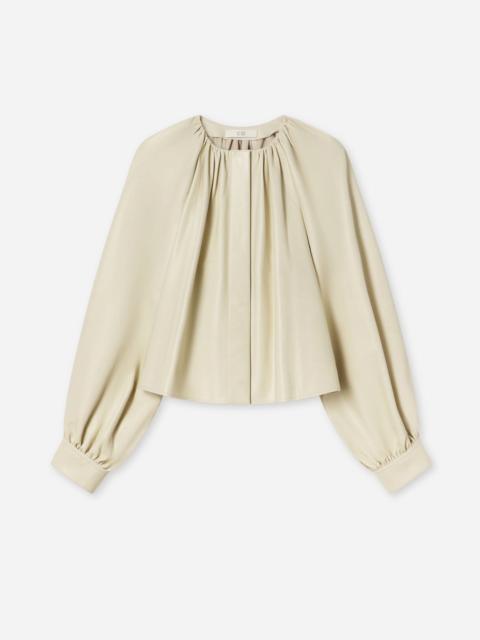 Gathered Tunic Shirt in Leather