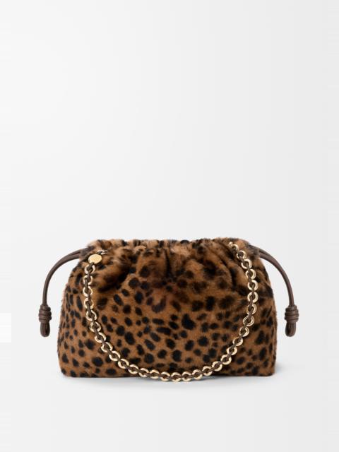 Medium Flamenco purse in printed shearling