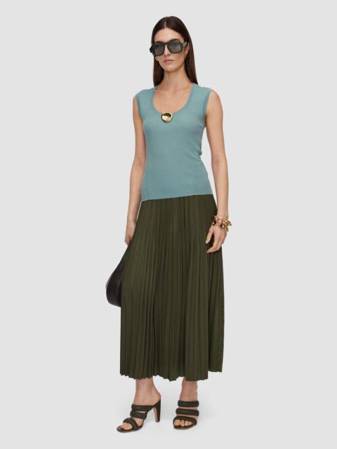 Rabat Pleated Satin Skirt