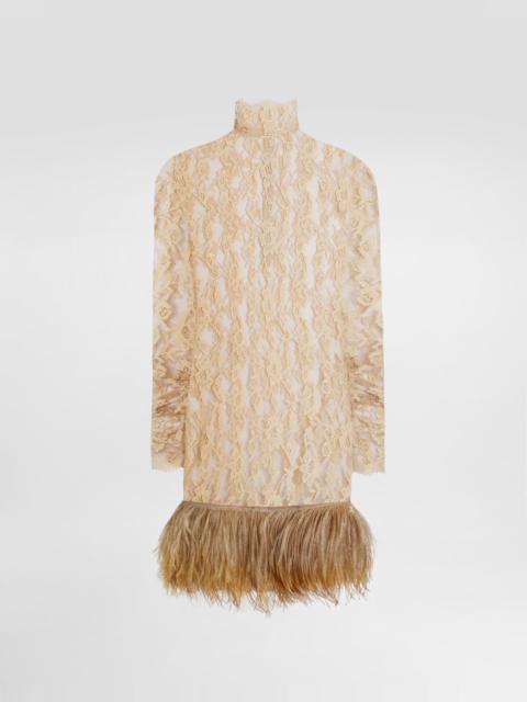 Floral chantilly lace dress