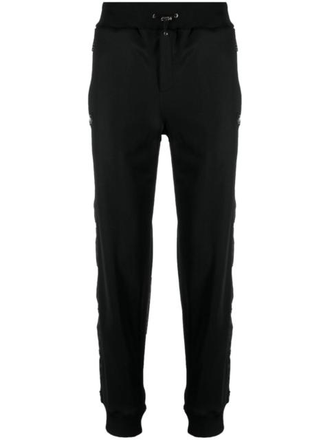 engraved-buttons drawstring track pants