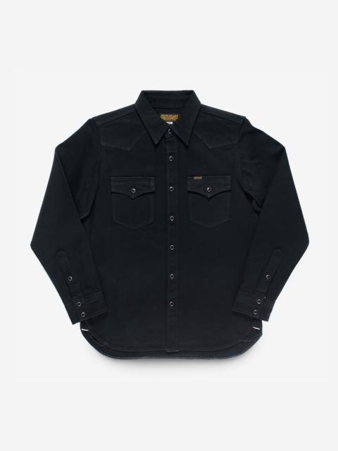 12OZ SELVEDGE DENIM WESTERN SHIRT &QUOT;THE JOHNNY CASH III&QUOT; - BLACK