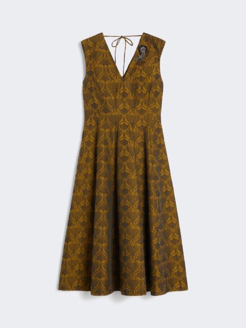 LAUREN Flared jacquard dress