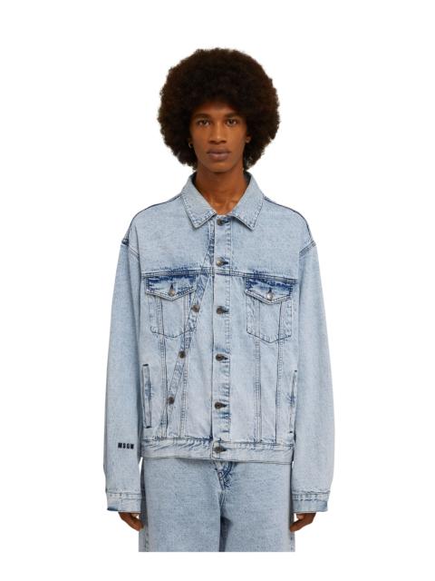 Jeans jacket with double buttoning