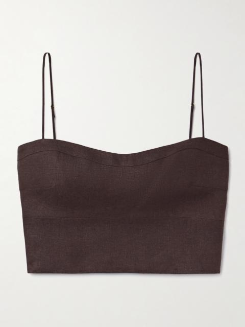 Bex Cropped Linen Top