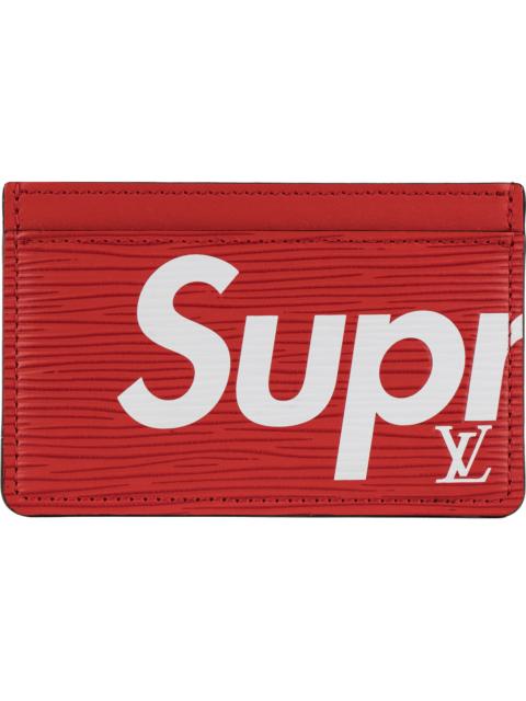 Louis Vuitton x Supreme Porte Carte Simple Epi Red