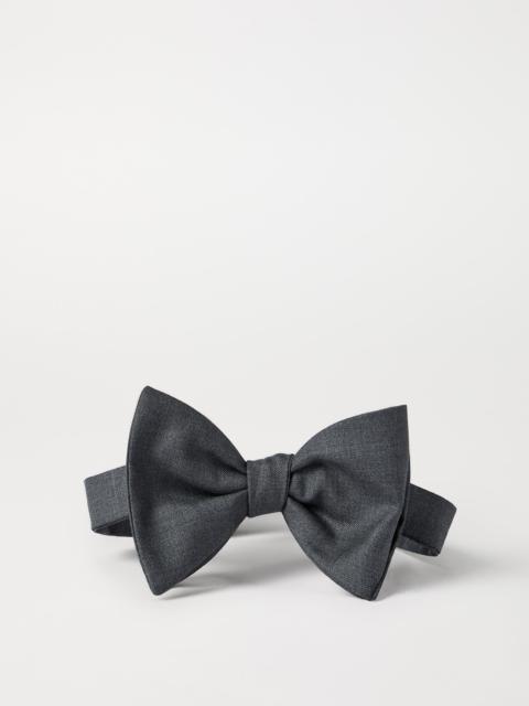 Virgin wool and silk twill bow tie