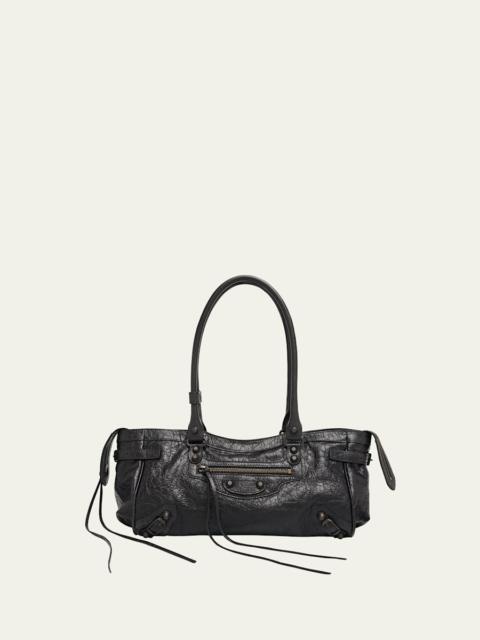 Le City East-West Shoulder Bag in Leather