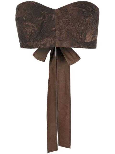 lace-up sleeveless cotton top