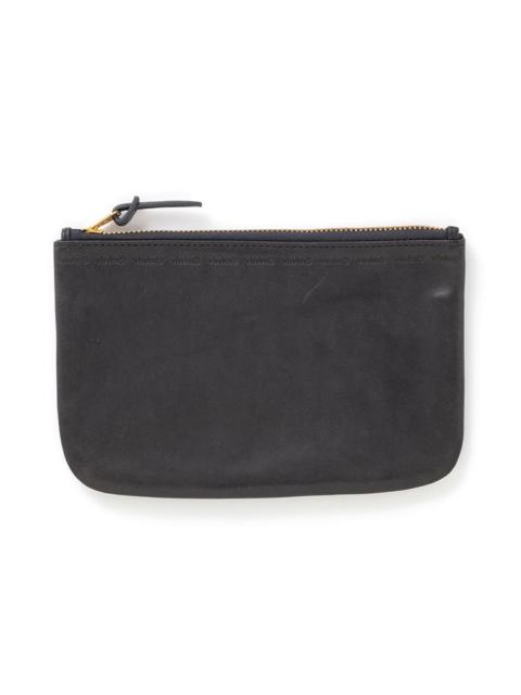 LEATHER TRAVEL POUCH NAVY