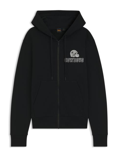 BOSS X DALLAS COWBOYS ZIP-UP HOODIE WITH ALTERNATIVE LOGO