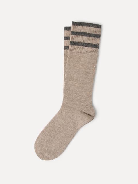 Sparkling cashmere knit socks