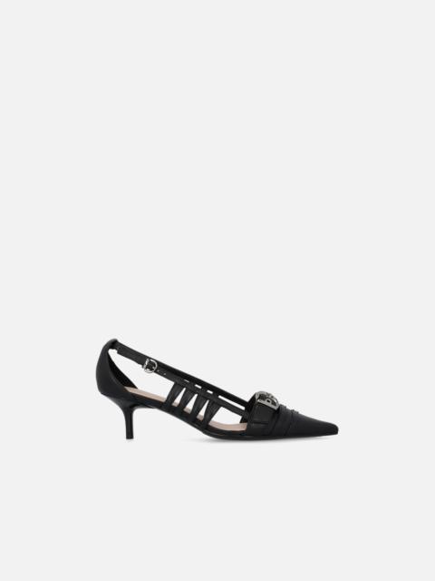 POINTED NAPPA LEATHER SLINGBACK PUMPS