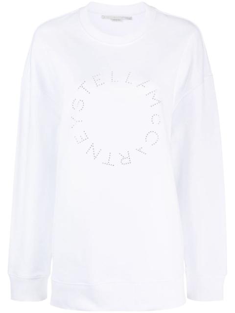 rhinestone-embellished logo sweatshirt