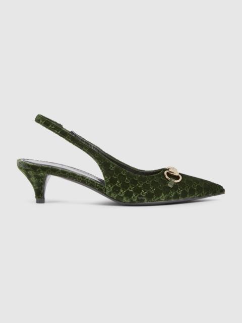 Women's slingback pump with Horsebit