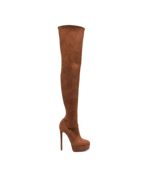Flora 140mm above-knee platform boots