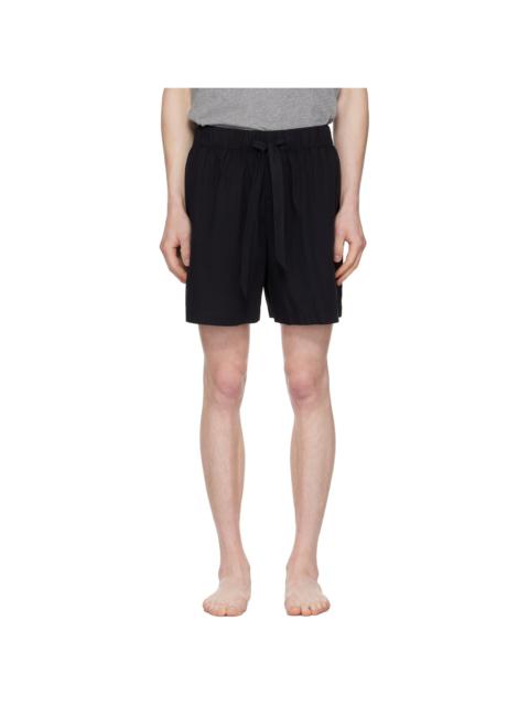 Black Poplin Pyjama Shorts