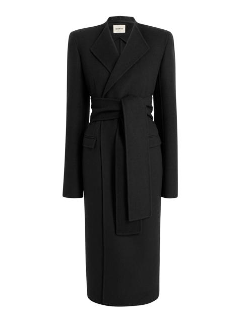 Jelson Belted Wool Coat dark grey