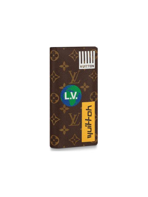 Louis Vuitton Brazza Wallet Monogram Logo Story Brown
