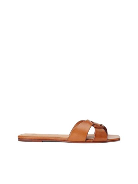 leather flip flops