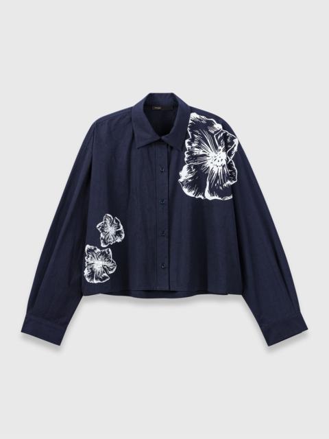 Cropped cotton shirt