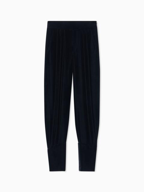 VELVET TROUSERS WITH DARTS