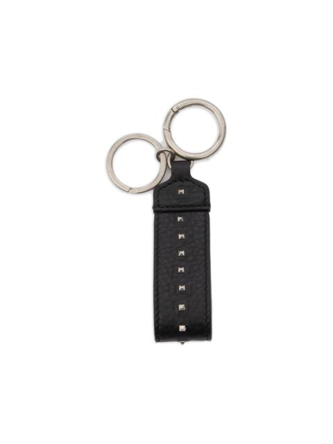 studded leather keyring