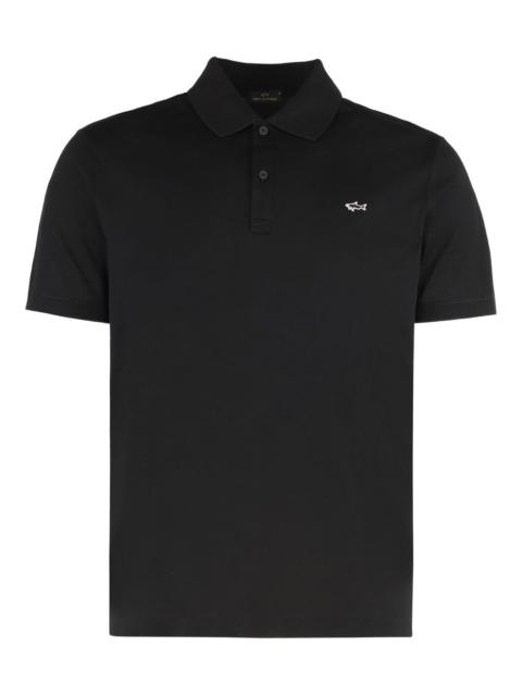 short-sleeve cotton polo shirt