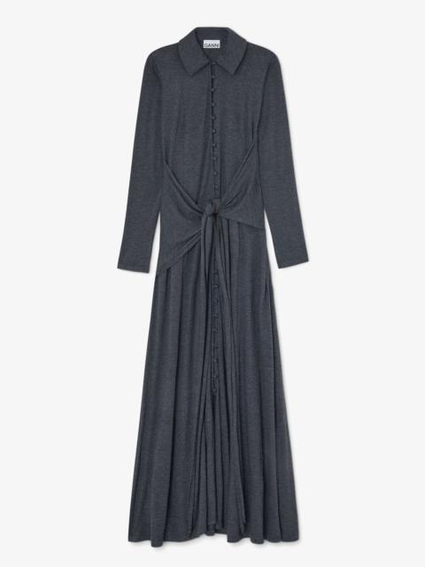 LONG DRESS IN GREY JERSEY