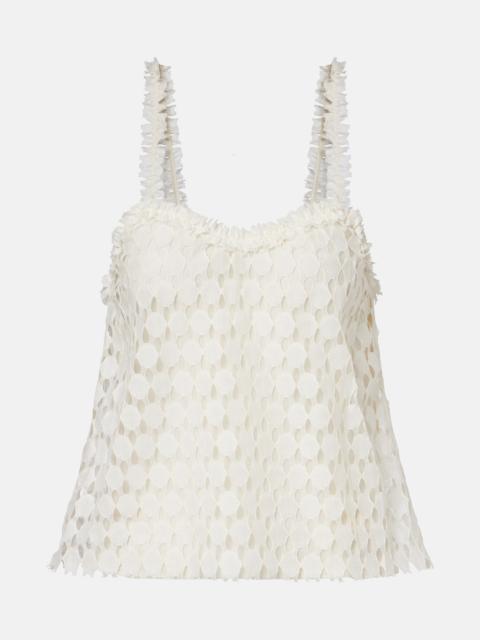 Francoise lace cotton-blend top