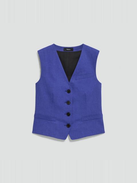 Slim Vest in Good Linen