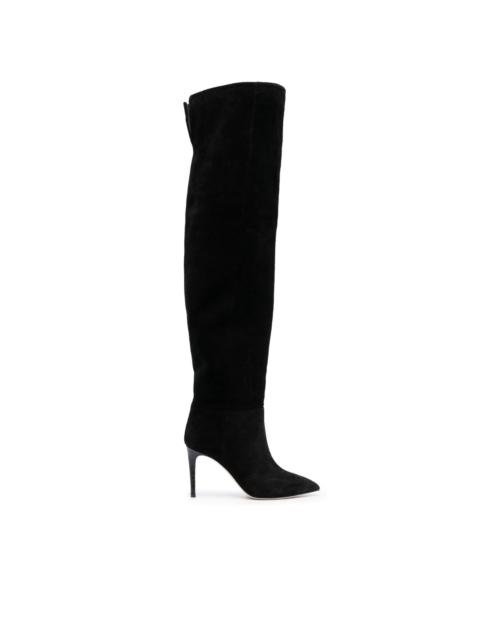 Stiletto 100mm thigh-length suede boots