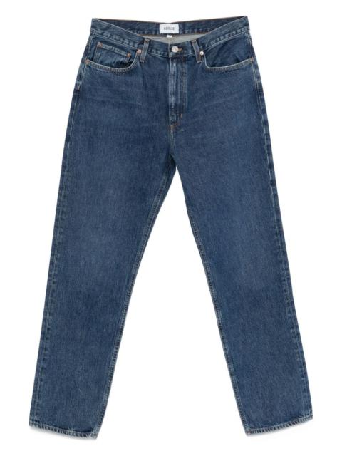 cotton straight-leg jeans
