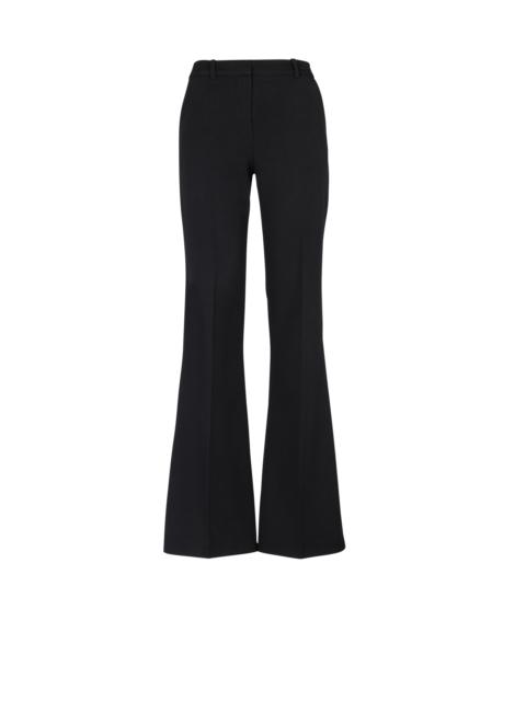 Flared trousers with creases