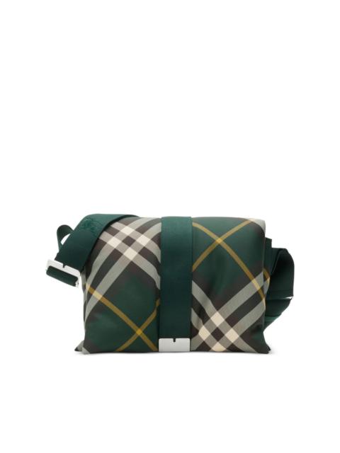 Pillow checked messenger bag