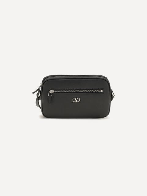 Grained leather Crossbody Bag with zip