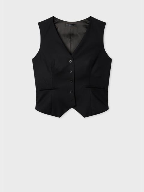 A Suit To Travel In - Women's Black Wool Travel Waistcoat