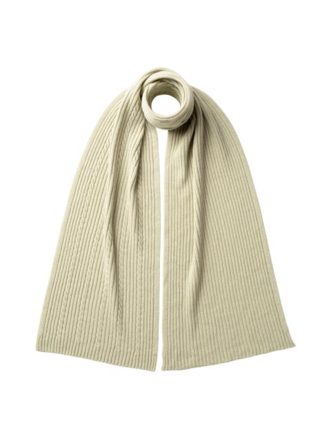 Cable & Rib Cashmere Scarf