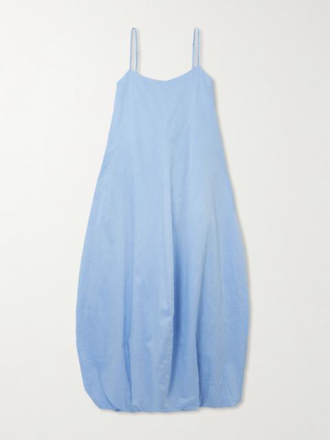 Aniela Gathered Cotton-poplin Maxi Dress