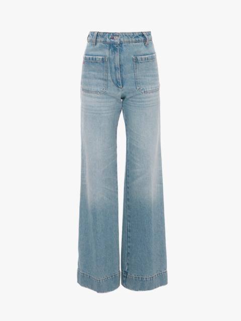 Alina High Waisted Jean In Pale Blue Wash