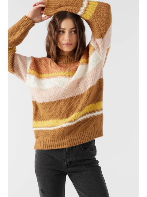 Billie Stripe Mockneck Oversized Sweater