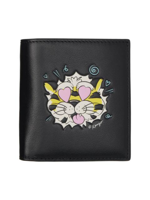 Black Kenzo Paris 'KENZO Wild Tiger' Mini Fold Wallet