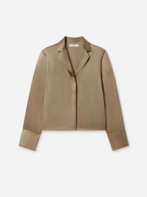 Relaxed Button Down Shirt in Silk Charmeuse