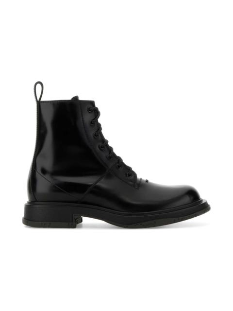 Black Leather Ankle Boots