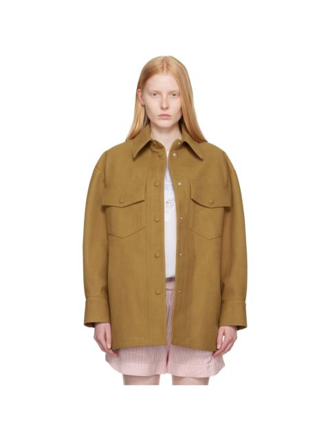 Tan Alter Faux-Suede Overshirt