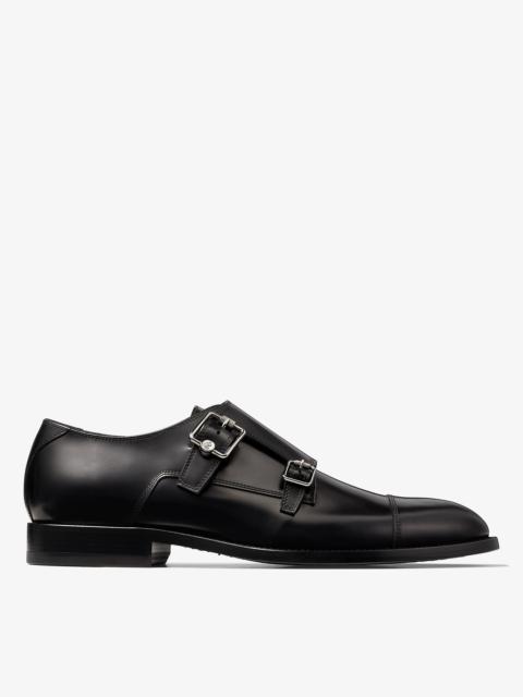 Finnion Monkstrap
Black Brush Off Leather Monk Strap Shoes