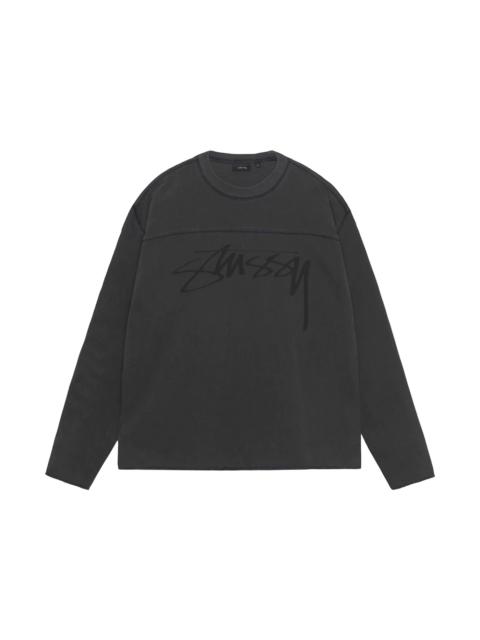 Stussy Cotton Football Pigment Dyed Crew Washed Black