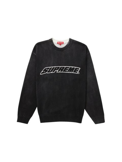 Supreme Printed Washed Sweater Black